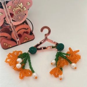 Orange fall earrings
